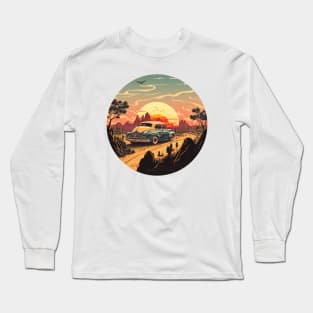 diving my car to the sunset Long Sleeve T-Shirt
